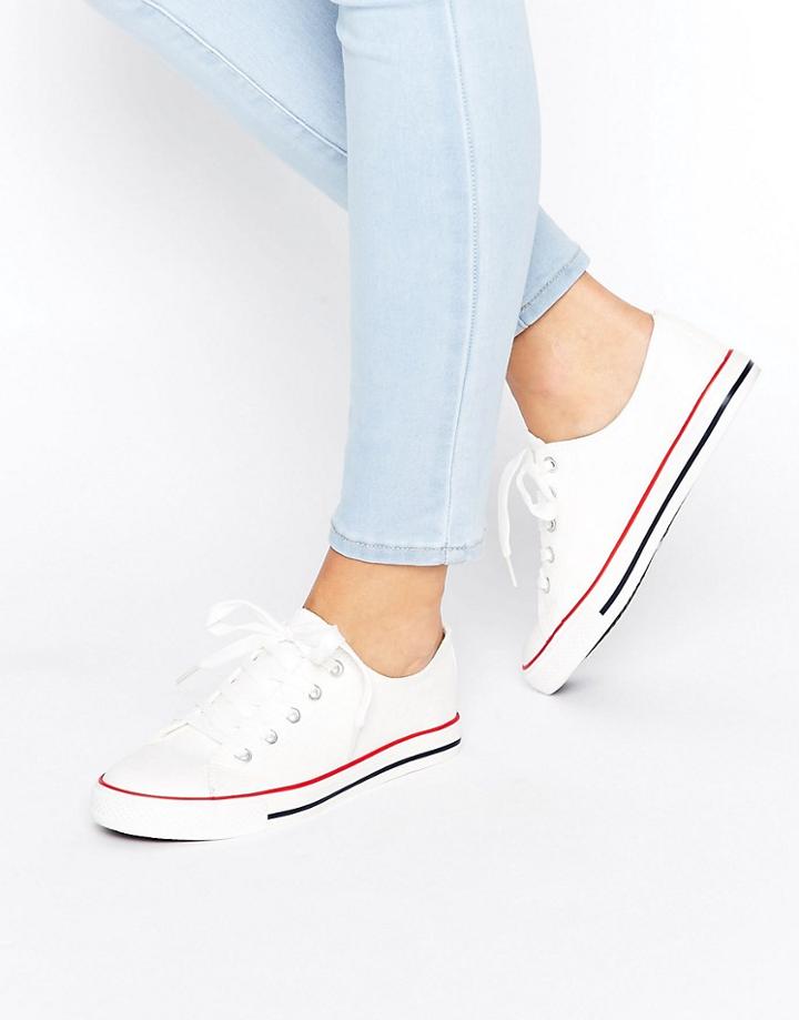 New Look Clean Lace Up Sneaker - White