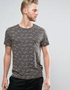 Bellfield T-shirt In Gull Print - Gray