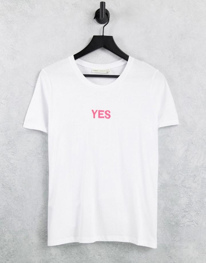 In Wear Ulysa Yes Logo Cotton T-shirt-white
