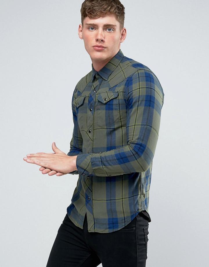 G-star Tacoma Large Check Shirt - Green