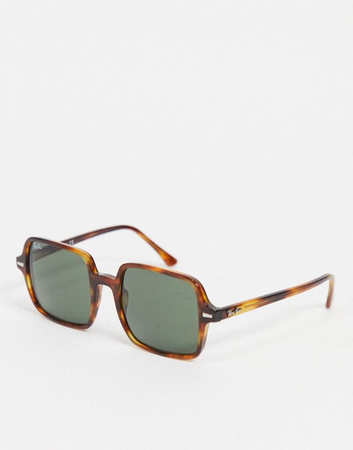 Ray-ban Womens Oversized Square Sunglasses In Brown 0rb1973