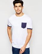 Brave Soul Star Pocket T-shirt - White
