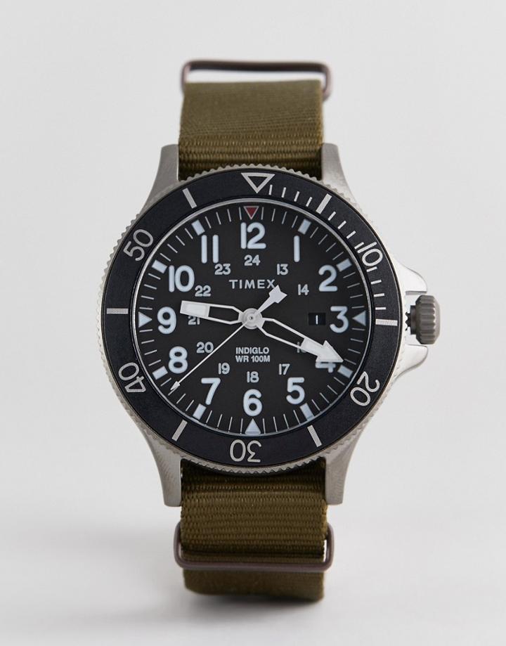 Timex Allied Canvas Watch 43mm Exclusive To Asos - Green