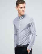 Asos Skinny Smart Oxford Shirt In Blue - Blue