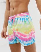 South Beach Swim Shorts In Tie Dye Print - Multi