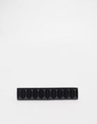 Asos Tie Bar With Ridges In Black - Black