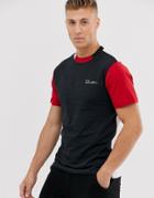 River Island T-shirt With Contrast Back And Sleeves In Black