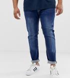 Duke King Size Tapered Fit Jean In Blue With Stretch - Blue