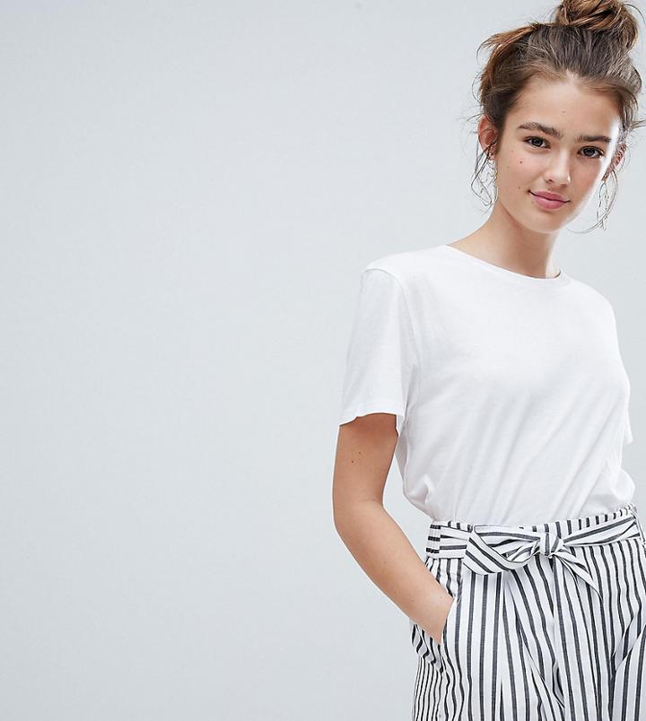Monki Classic Crew Neck T-shirt In White - Multi