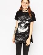 Asos Halloween T-shirt With Pumpkin Face - Black