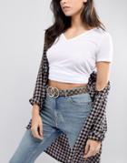 Asos Geo Print Double Circle Belt - Multi