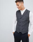 Jack & Jones Premium Slim Vest With Wool Mix - Gray