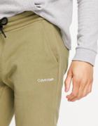 Calvin Klein Small Logo Embroidery Sweat Shorts In Delta Green