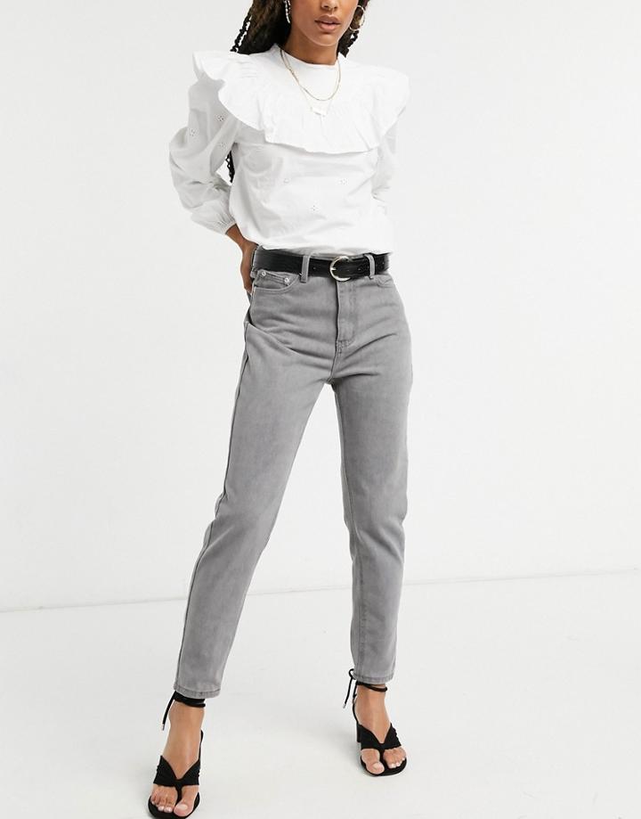 In The Style X Jac Jossa Mom Jeans In Gray-grey