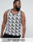 D-struct Plus Mono Palm Print Tank - White