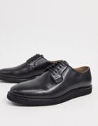 Walk London Del Oxford Lace-up Shoes In Black Leather