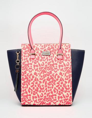 Pauls Boutique Neon Leopard Bag - Neon Pink