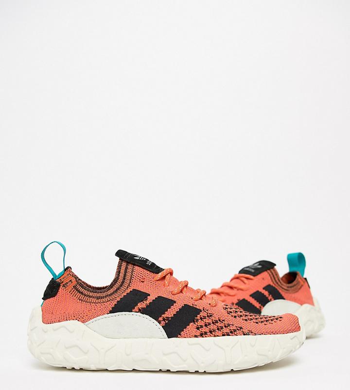 Adidas Originals F/22 Primeknit Sneakers In Orange - Black