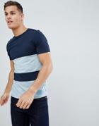 Jack & Jones Core T-shirt With Block Stripe - Navy