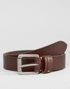 Timberland Leather Belt With Emboss Keeper Brown - Brown