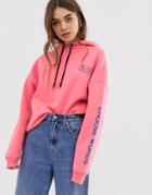 Pull & Bear Oversized Sweatshirt With Slogan In Pink - Pink