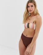 Rhythm Sahara Bandeau Stripe Bikini Top In Multi
