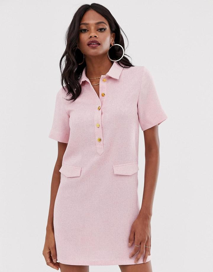 Unique21 Utility Midi Dress - Pink
