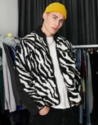 Stan Ray Sherpa Print Fleece Jacket In Multi-white