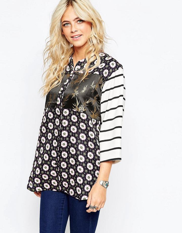 Native Rose Kimonoball Islander Print Top - Multi