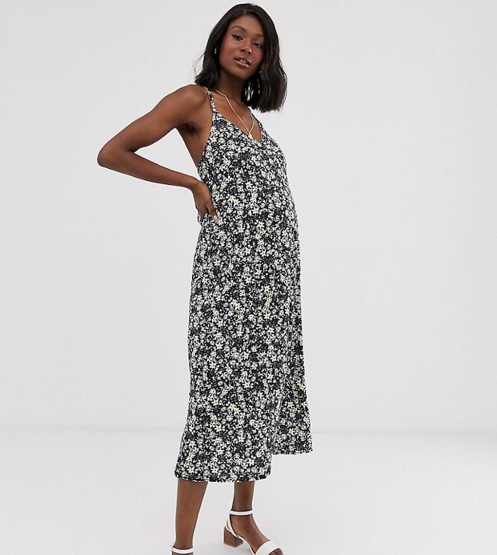 Asos Design Maternity Daisy Print Sundress - Multi