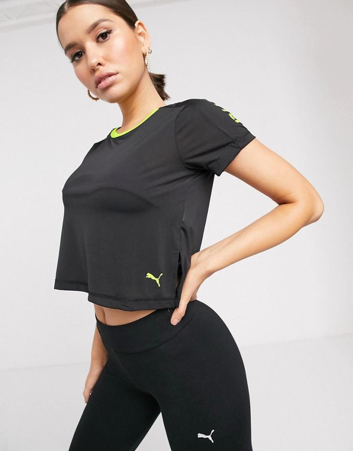 Puma Modern Sport Crop T-shirt In Black - Black