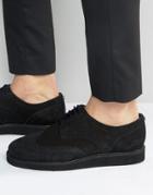 Fred Perry Newburgh Brogue Suede Shoes - Black