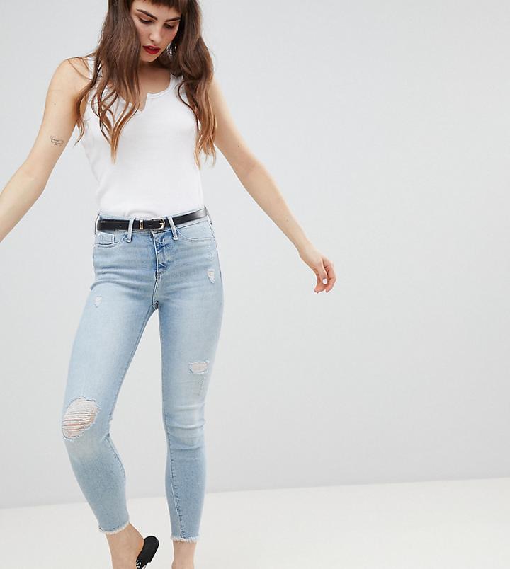 River Island Molly Distressed Skinny Jeans - Blue