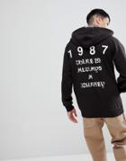 Napapijri Buka Full Zip Hoodie Back Print Black - Black