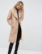 Parisian Slim Fit Coat - Brown