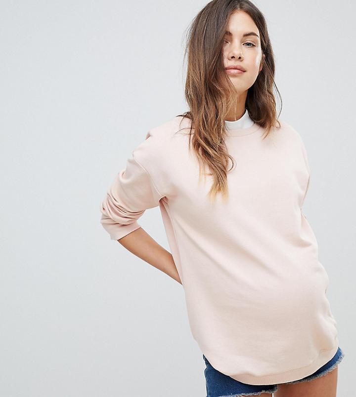 Asos Design Maternity Ultimate Sweat In Pink - Pink