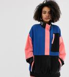 Crooked Tongues Tracksuit Jacket In Color Block - Multi