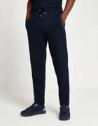 River Island Slim Jacquard Sweatpants In Navy