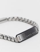 Boss Chain Bracelet With Id Tag In Silver
