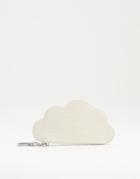 Monki Cloud Faux Croc Card Holder Case In Off White