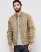 Only & Sons Ma1 Nylon Bomber - Beige