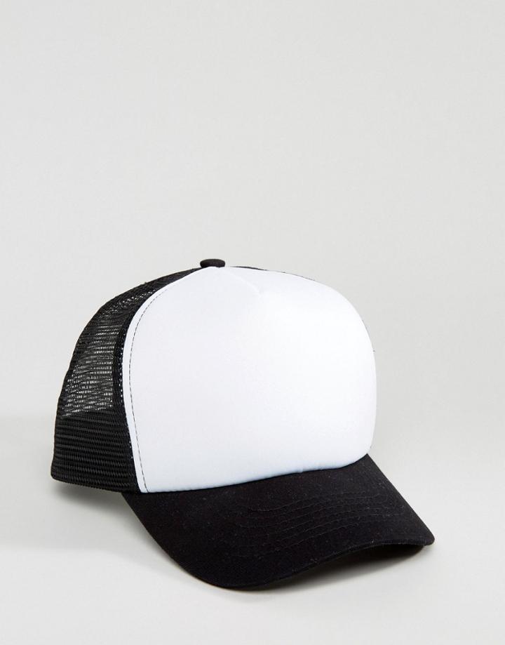 Artsac Workshop Trucker Cap With Contrast Peak - Black