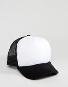 Artsac Workshop Trucker Cap With Contrast Peak - Black