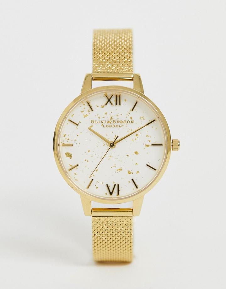 Olivia Burton Ob16gd15 Celestial Demi Boucle Mesh Watch-gold