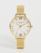 Olivia Burton Ob16gd15 Celestial Demi Boucle Mesh Watch-gold