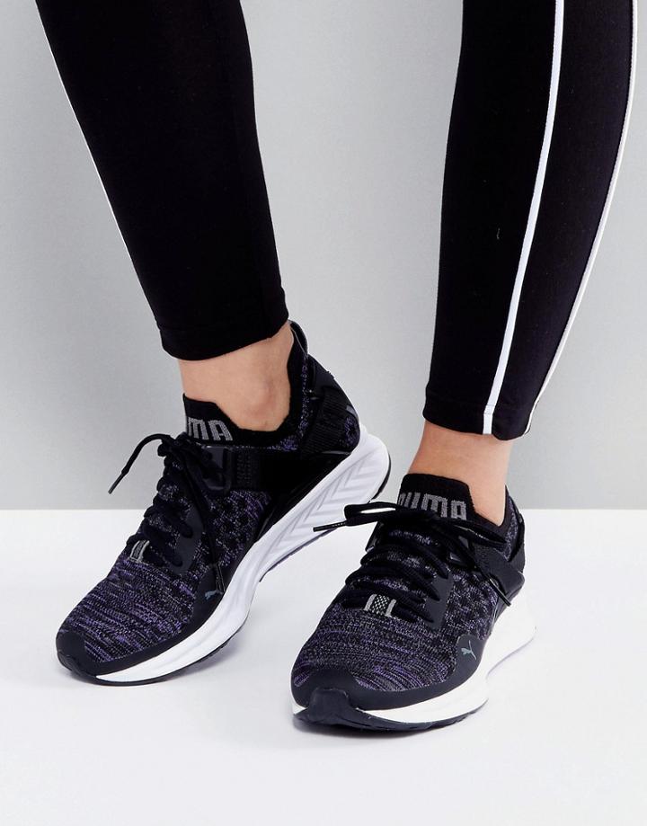 Puma Ignite 3 Evoknit Low Sneakers In Black - Black