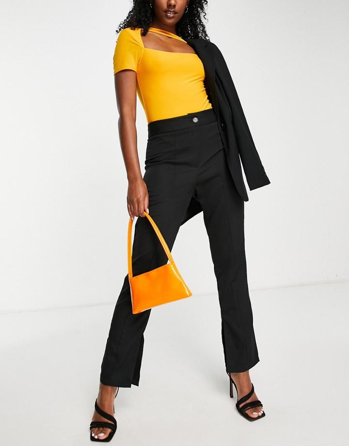 Trendyol Slit Hem Pants In Black