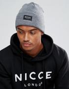 Nicce London Beanie In Gray - Gray