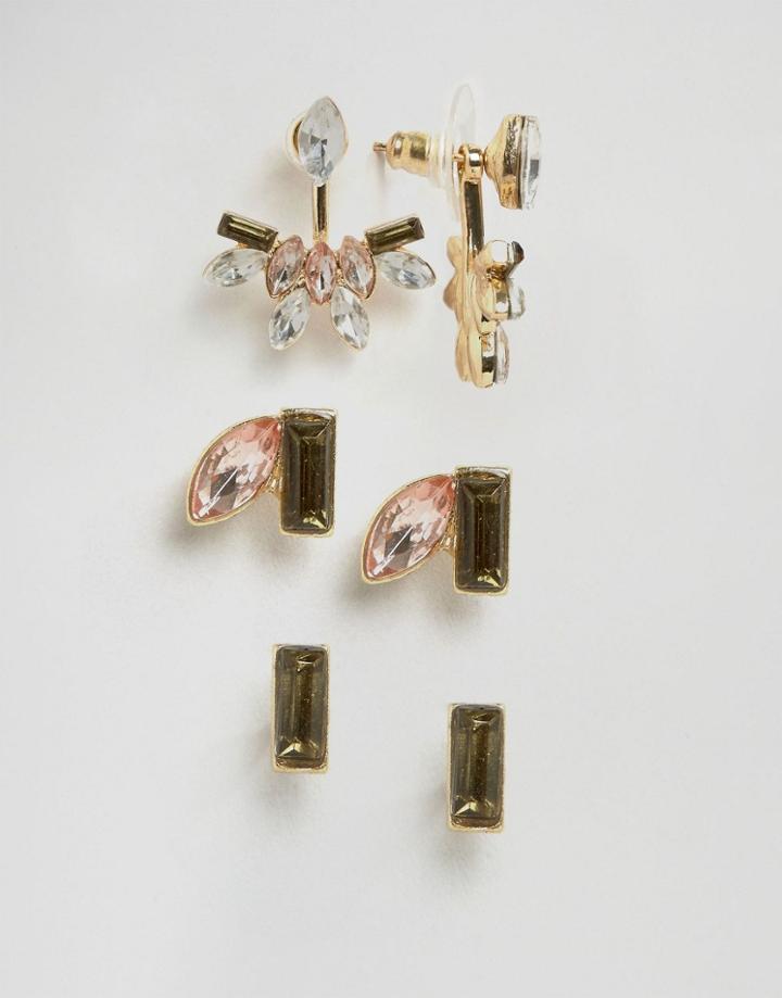 Johnny Loves Rosie Sienna Amber Multipack Earrings - Multi