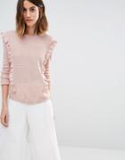 Vero Moda Frill Side Sweater - Cream